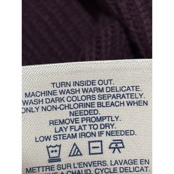 Lands’ End Ribbed Mock-Neck Dolman Pullover Sweater Plum Burgundy Womens L 14-16 - Picture 8 of 8